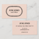 Handmade Schriftart Wonky Text Chic Custom Whimsic Visitenkarte (Vorne/Hinten)