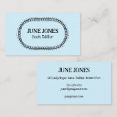 Handmade Schriftart Wonky Text Chic Custom Whimsic Visitenkarte (Vorne/Hinten)