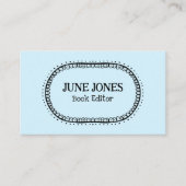 Handmade Schriftart Wonky Text Chic Custom Whimsic Visitenkarte (Vorderseite)