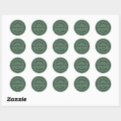 Handmade Script Black Border Product Label Runder Aufkleber (Blatt)
