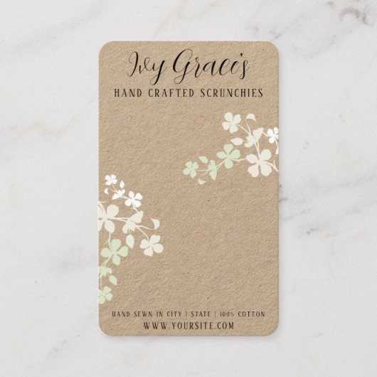 Handmade Scrunchie Card Visitenkarte (Vorderseite)