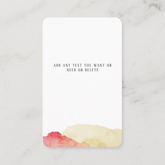 Handmade Scrunchie Card Visitenkarte (Rückseite)