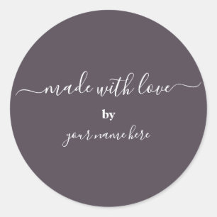 Handmade Simple Elegant Packaging Runder Aufkleber