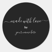 Handmade Simple Elegant Packaging Runder Aufkleber (Vorderseite)