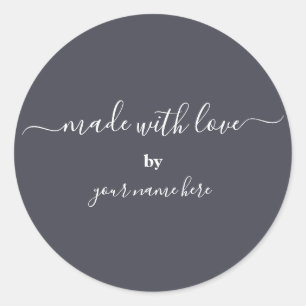 Handmade Simple Elegant Packaging Runder Aufkleber