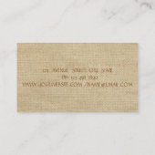 Handmade Simple Rustic Minimalistisch Visitenkarte (Rückseite)