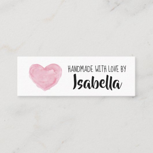 Handmade Small Business Card Mini Visitenkarte (Vorderseite)