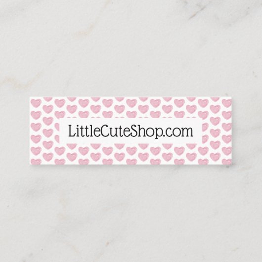 Handmade Small Business Card Mini Visitenkarte (Rückseite)