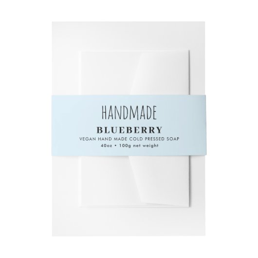 Handmade Soap Belly Band Blue Product Label Wrap (Vorderseite Beispiel)