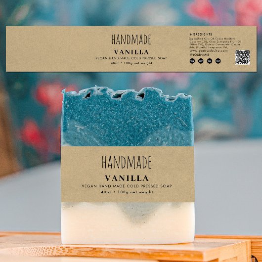 Handmade Soap Belly Band Kraft Product Label Wrap