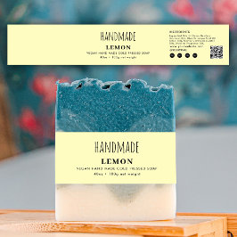 Handmade Soap Belly Band Yellow Product Label Wrap