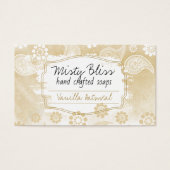 Handmade soap gold vanilla oatmeal business card (Vorderseite)