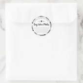 Handmade Soy Wax Melt Runder Aufkleber (Tasche)