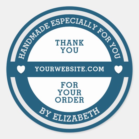 Handmade speziell für Sie Runder Aufkleber (Vorderseite)