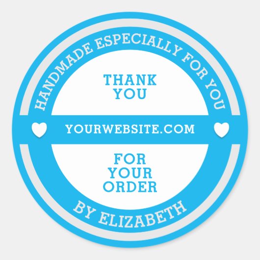 Handmade speziell für Sie Runder Aufkleber (Vorderseite)