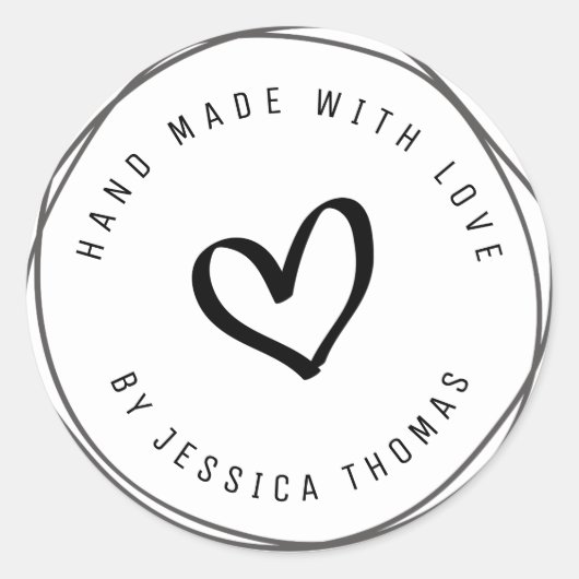 handmade-Sticker Runder Aufkleber (Vorderseite)