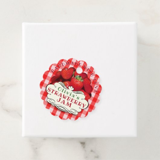 Handmade Strawberry Jam Geschenkanhänger (Beispiel)