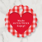 Handmade Strawberry Jam Geschenkanhänger (Rückseite)