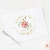 Handmade-Strick Runder Aufkleber (Umschlag)