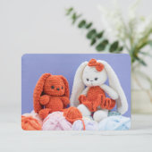 Handmade-style with Сrochet Bunny Begleitkarte (Stehend Vorderseite)
