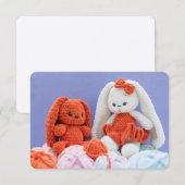 Handmade-style with Сrochet Bunny Begleitkarte (Vorne/Hinten)