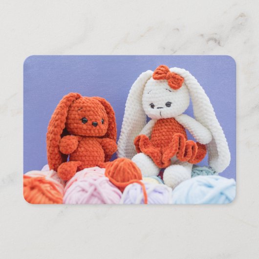 Handmade-style with Сrochet Bunny Begleitkarte (Vorderseite)