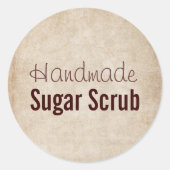 handmade Sugar Scrub Runder Aufkleber (Vorderseite)