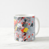 Handmade surreal abstract pattern. Modern artistic Kaffeetasse (VorderseiteRechts)