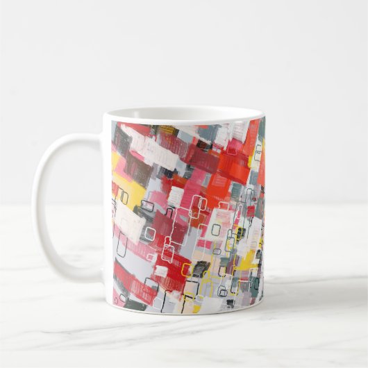 Handmade surreal abstract pattern. Modern artistic Kaffeetasse (Links)