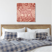 Handmade Tribal Warli Folk Art ... Leinwanddruck (Insitu (Schlafzimmer))
