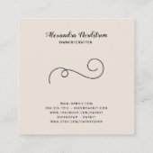 Handmade-Visitenkarte für die Knitternadel Quadratische Visitenkarte (Rückseite)