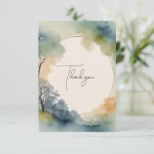 Handmade Watercolor Beerdigung Danke Karte (Stehend Vorderseite)