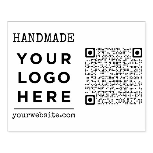 Handmade Website Business Logo QN Code Benutzerdef Gummistempel (Prägung)