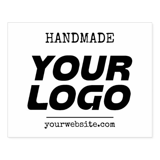 Handmade Website | Horizontales Firmenlogo Gummistempel (Prägung)