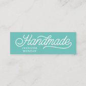 Handmade Whimsical Script Monogram Mini Visitenkarte (Vorderseite)