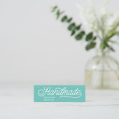 Handmade Whimsical Script Monogram Mini Visitenkarte (Stehend Vorderseite)