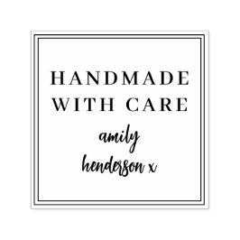 Handmade with Care | Modern Minimal Stylish Design Permastempel