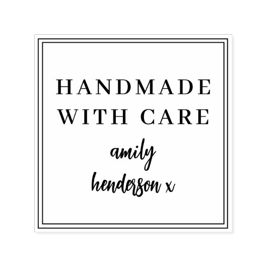 Handmade with Care | Modern Minimal Stylish Design Permastempel (Design)