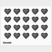 Handmade with Liebe chalkboard script personalisie Herz-Aufkleber (Blatt)
