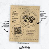 Handmade with Liebe Custom Logo QR Code Rustikal Flyer