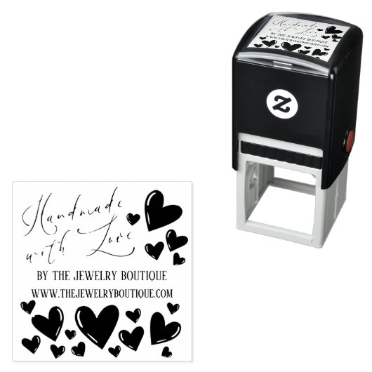 Handmade with Liebe Hearts Script Etsy Zuhause Cra Permastempel (Beispiel)