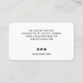 Handmade with Liebe Hearts Script Etsy Zuhause Cra Visitenkarte (Rückseite)