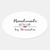 Handmade with Liebe simple white script custom