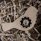 Handmade with love by (custom name) gummistempel