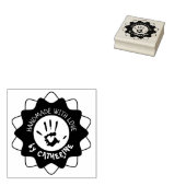 Handmade with love by (custom name) gummistempel (Stempel)