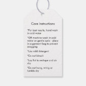 Handmade With Love Crochet Care Instructions Geschenkanhänger (Rückseite)