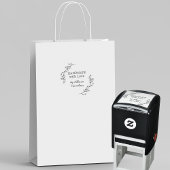 Handmade With Love Doodle Wreath Custom Name Permastempel