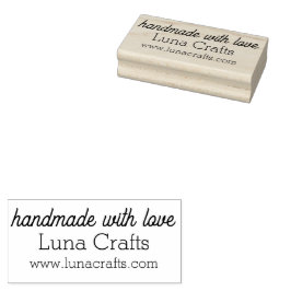 Handmade with Love Firmenname & Webseite Gummi Gummistempel