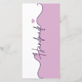 Handmade With Love Floral Small Business Packaging Dankeskarte (Vorderseite)