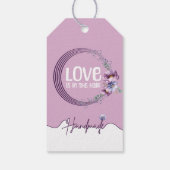 Handmade With Love Floral Small Business Packaging Geschenkanhänger (Rückseite)